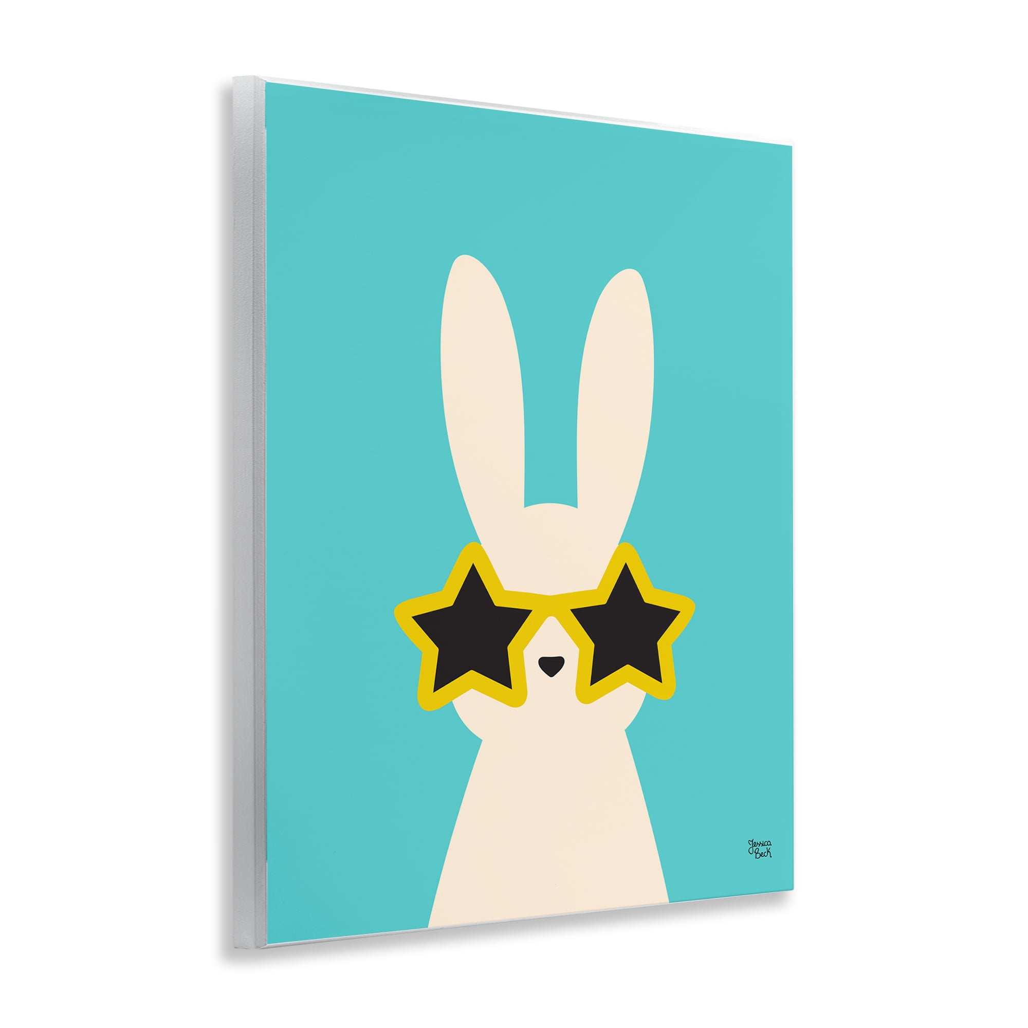 Stupell Industries Rabbit & Star Sunglasses Animals Painting Unframed Art Print Wall Art, 11 x 14