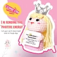 thumbnail image 3 of Muñeca AiCase Wicked Glinda La malvada Bruja del Oeste tejida a ganchillo rosa, 3 of 8