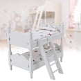 thumbnail image 2 of 1:12 Doll Bunk Bed, Mini Doll Bunk Bed Furniture Scene Prop Accessories (ometric Pattern), 2 of 4