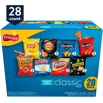 Frito Lay Snacks Classic Mix Variety Pack, 28 Count