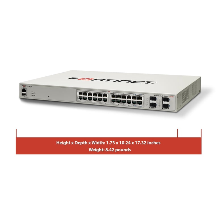 Fortinet FortiSwitch 124F-FPOE Ethernet Switch FS124FFPOE