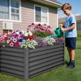 thumbnail image 4 of CazToi 2-Pack 6x3x1.5 ft Galvanized Raised Garden Beds Large Outdoor Planter Boxes with Open-Base & Wave Panels, 4 of 9