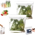 thumbnail image 1 of Food Grade Fresh-Keeping Bags, Reusable Dual Seal Slider Freezer Bags, Clear with Write-On Label Zone for Refrigerator Fruits Vegetables Kitchen (2Boxes-L), 1 of 7