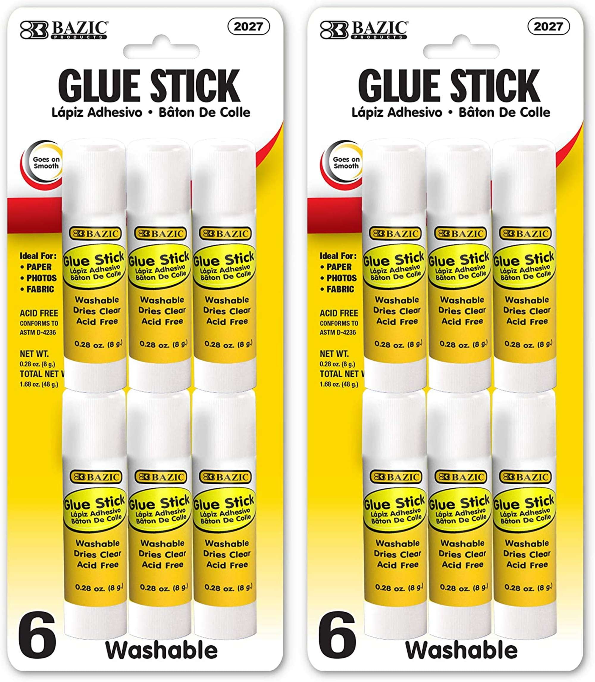 BAZIC Glue Stick 8g/0.28Oz, White Glue Sticks, Acid Free (6/Pack), 2