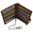thumbnail image 6 of Men's RFID Blocking Vintage Leather Bifold Credit Card Holder Chain Biker Wallet with Button Closure, 6 of 14