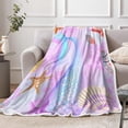 thumbnail image 3 of Flamingo Throw Blankets, Just A Girl Who Loves Flamingos Cozy Warm Bed Couch Blanket, Pink Girls White Fleece Flannel Throws to Decorate The Room and Bedroom, 3 of 5