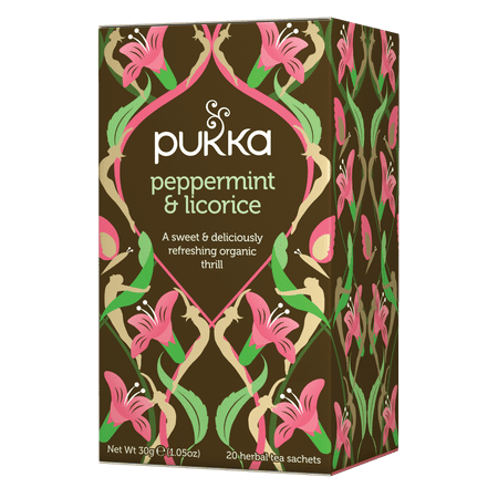Pukka Herbs Organic Peppermint and Licorice Herbal Tea Bags, 20