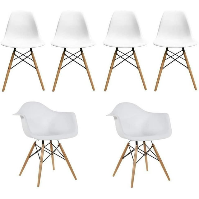 Nicer Furniture ensemble de chaises de salle à manger de style Eames