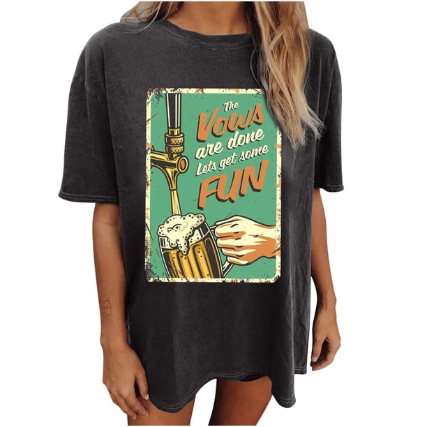 Blusa de manga corta de verano con estampado de Oktoberfest divertido vintage para mujer Pompotops hfajkhk135585