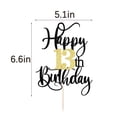 thumbnail image 3 of Adorno para Pastel Yetxel Feliz 13º Cumpleaños Negro y Dorado, 3 of 8