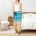 thumbnail image 2 of Haiem Tropical Beach With Starfish Women's Pajama Pants Ultra Lightweight Pjs Bottoms Sleepwear Bottom Pants With Pocket Drawstring-Small, 2 of 7