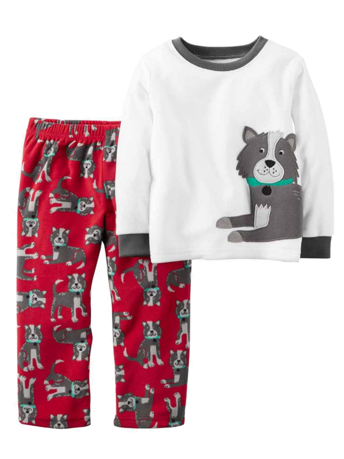 Carter's Carters Toddler Boys 2 Piece Fleece Puppy Dog Sleepwear Pajama Set