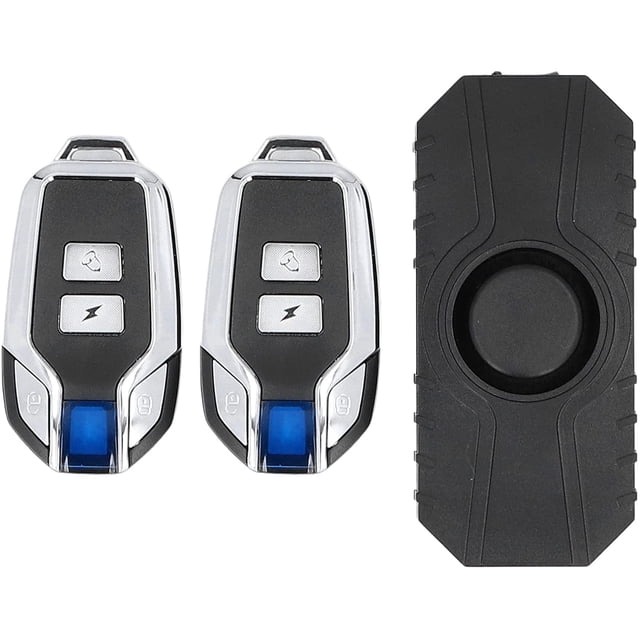 Bike Alarm Wireless Vibration Motion Sensor Waterproof Motorcycle Alarm Remote Electric Alarm Bike Alarm Motorcycle Alarm Remote Vibration Bike Alarm Bicycle Alarm Anti Theft Bicycle Alarm Black(#1)