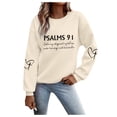 thumbnail image 1 of Zhanying Chandail en Molleton Canada pour Femmes Col Rond Chandail Blouses Décontractées Manches Longues Tops d'Automne Pulls Basiques, 1 of 4