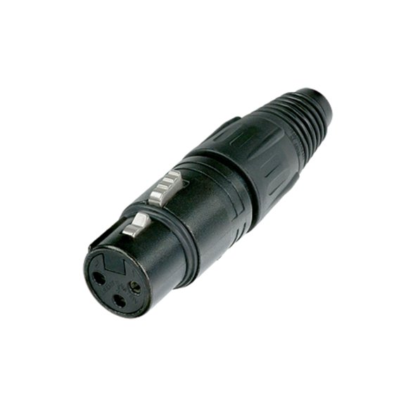 Neutrik NC3FX-B 3-Pin F Cable MT XLR Black with Gold Contacts