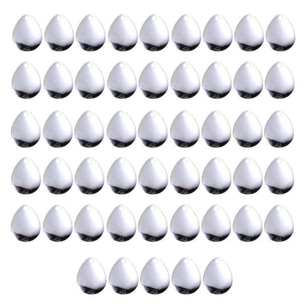 50 Uds. Cuchillas Giratorias Pesca Señuelos Pesca Suaves Accesorios para (Silver S)