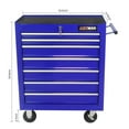 thumbnail image 6 of JAMPOOCA, 55.11 lb, 24.20" Steel 7-Drawer Rolling Tool Chest Blue, 6 of 9