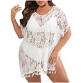 thumbnail image 2 of Njoeus Womens Swimsuit Cover Up Tank Dress Mesh Sheer V-Neck Lace Crochet Cover Ups Tunic Dresses Swimwear Loose Beach Bathing Suit Bikini Coverups, 2 of 8