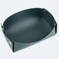 thumbnail image 6 of Jewelry Valet Tray PU Leather Basket Entryway Table Storage Box Portable Folding Travel Organizer Bedside Desktop Catchall for Women Men Watch Key Cosmetic Wallet Coin Dark Green 12.8x9.8in, 6 of 9