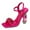 Pink, variant on FSJ Women Jewel Ankle Buckle Strap Sandals Studded Crystal Chunky High Heel Pumps Sparkle Rhinestone Square Open Toe Party Dressy Shoes Size 8 Black