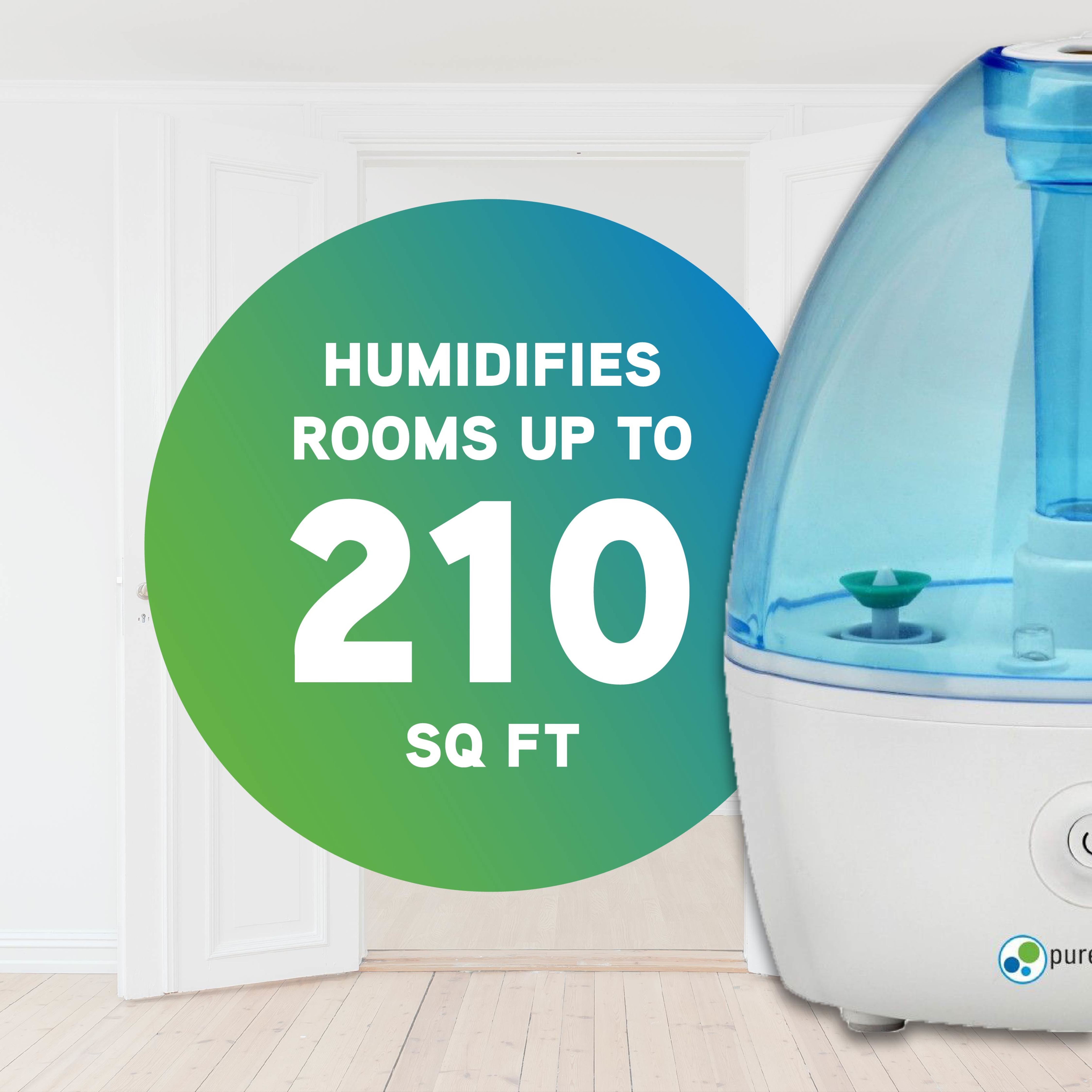 PureGuardian 0.21 Gallon 210 Sq. ft Cool Mist Ultrasonic Humidifier 14-Hour Runtime, H910BL - image 4 of 9