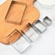 thumbnail image 2 of Cortador de galletas rectangular de acero inoxidable, herramientas para hornear, molde para galletas, cortador de pastelería, molde de pastelería de acero inoxidable, 5 uds., 2 of 5