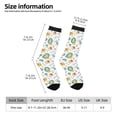 thumbnail image 2 of Daiia Scandinavian Africa Print Crew Socks – Soft Breathable Long Socks for Men & Women, Moisture-Wicking & Comfortable Daily Wear Socks, One-Size Fits Most (US 5-11), 2 of 6