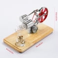 thumbnail image 3 of Stirling Engine Motor Kit Steam Heat Electricity Power Generator with LED Light Educational Hot Air Stirling Engine Motor Model Learning Science Experiment Toys Silver, 3 of 5