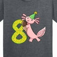 thumbnail image 4 of Inktastic 8th Birthday Axolotl with Ice Cream Youth T-Shirt, 4 of 5