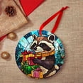 thumbnail image 4 of Customized Raccoon Stained Glass Ornaments, Raccoon for Christmas Tree, Raccoon Suncatcher, Christmas Hanging Décor EIvd93, 4 of 4