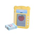thumbnail image 1 of Fresh Fab Finds FFF-Yellow-GPCT4189 5.5 in. 100 Words Talking Toddler LCD Writing Tablet with 50 Double-Sided Cards Stylus Pen Electronic Cognitive Audio Toddler Reading Machine Flash Cards, Yello, 1 of 1