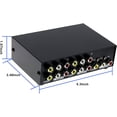 thumbnail image 3 of Optimal Shop 4 Ports d'Entrée 1 Sortie Audio Vidéo AV RCA Switch 4 Voies Sélecteur Boîte de Séparation, 3 of 5