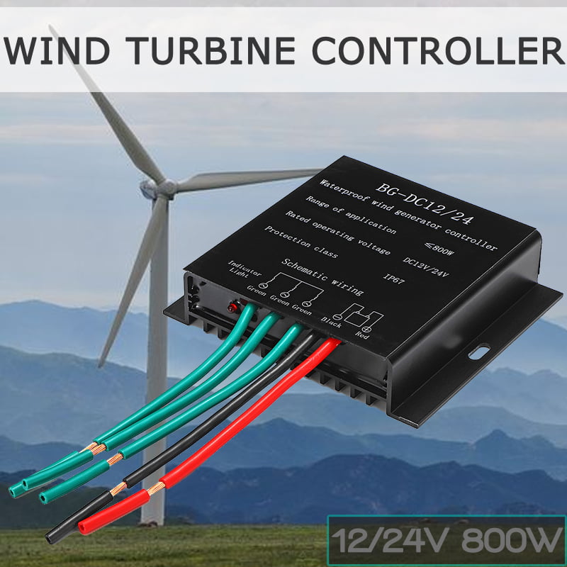 12V/24V 500/1000W Waterproof Wind Turbine Generator Charge Controller Regulator 