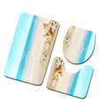 thumbnail image 3 of 3Pcs/set Bathroom Mat Set Anti-Slip Kitchen Bath Mat Carpet Bathroom Toliet Rug Washable Beach Style, 3 of 5