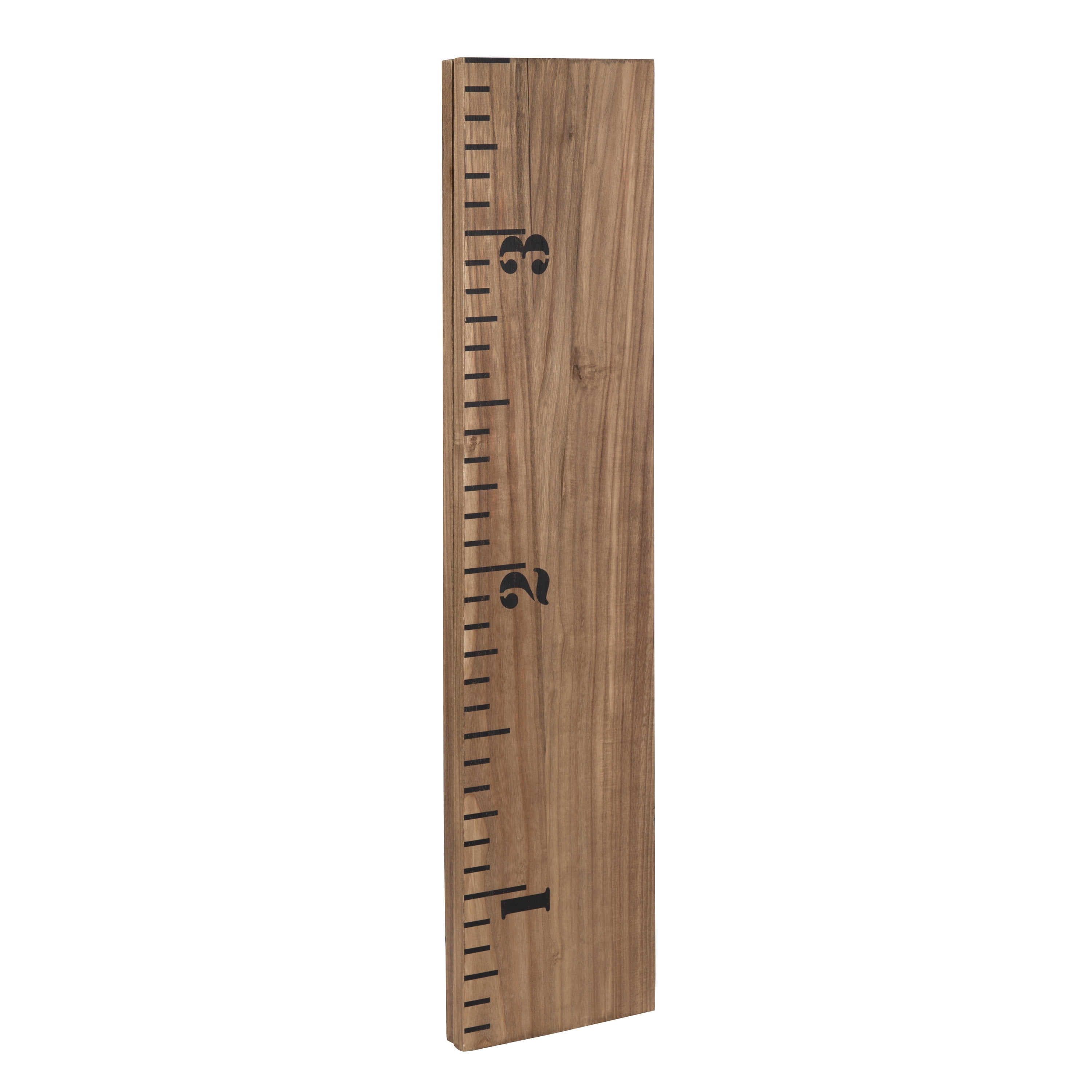Kate and Laurel Growth Chart 6.5' Wood Wall Ruler, Rustic Brown