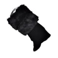 thumbnail image 2 of Jumpingount 1 par de calentadores de piel para piernas, fundas cálidas, accesorio de ropa elegante, mangas para piernas, puños para botas, funda Medias Negro, 2 of 6