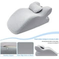 thumbnail image 7 of ColourTree Light Grey Adult Ergonomic Memory Foam Bed Triangle Wedge Pillow Headboard with Face Down Massage Prone Pillow Function for Reading, with Washable Cover, 7 of 7