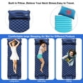 thumbnail image 5 of WANNTS Colchoneta para dormir, colchoneta inflable ultraligera para acampar, bomba incorporada, lo último para acampar, senderismo, Airpad, bolsa de transporte, kit de reparación, colchoneta para acam, 5 of 5