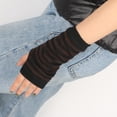 thumbnail image 3 of UJNDER Wrist Fingerless Gloves with Thumb Hole Unisex Warm for Autumn Winter C One Size, 3 of 7