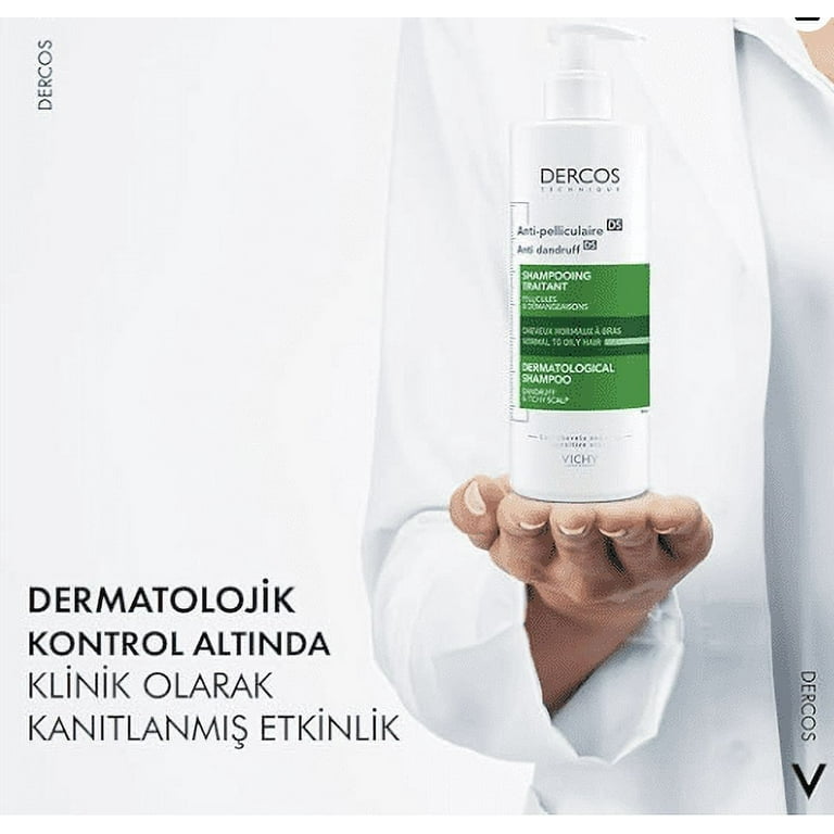 年末のプロモーション大特価！ For Shampoo Anti-Dandruff Dercos Vichy Dry 390ml Hair, シャンプー・コンディショナー