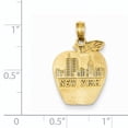 thumbnail image 2 of Beautiful 14k Solid NEW YORK Skyline on Small Apple Pendant, 2 of 2