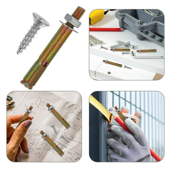 LIFKOME 8Pcs Expansion Bolt Plastic Anchors For Drywall Made Of Carbon Steel For Strong Expansion Force