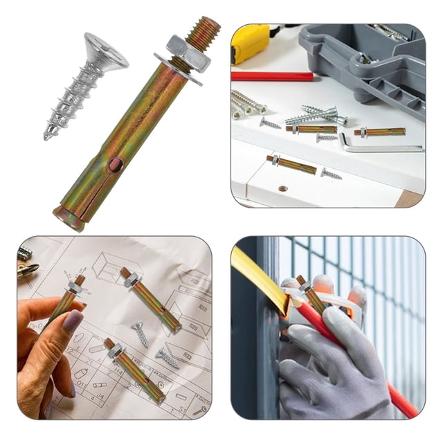 LIFKOME 8Pcs Expansion Bolt Plastic Anchors For Drywall Made Of Carbon Steel For Strong Expansion Force