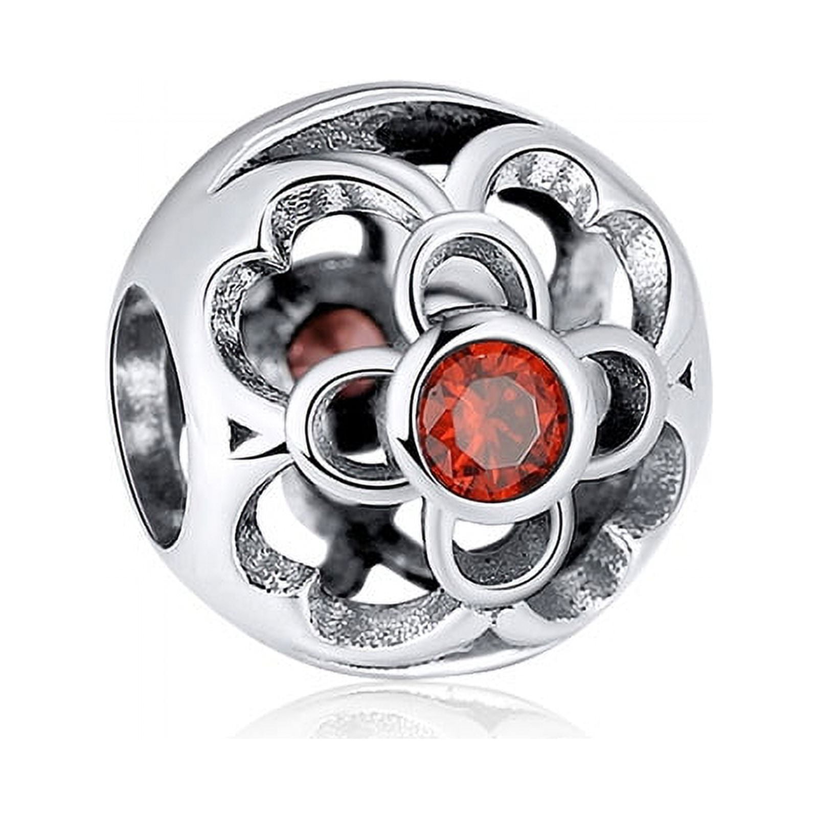 Birthstone Charms for Bracelet Sterling Silver CZ Womens Ginger Lyne Collection