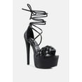 thumbnail image 2 of Twerk Tie-Up Braided High Platform Sandals, 2 of 11