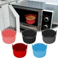 thumbnail image 3 of Silicone Air Fryer Egg Poacher, Nonstick Egg Poached Cups, Durable Food-Grade Silicone Mould Cups for Eggs, Muffins, Cupcakes, Puddings, Tarts, Custards, and More, 1Pc, Multicolor(Pink,2.3x2.3x2.9"), 3 of 7