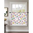 thumbnail image 2 of Sheer Curtains 45 Inch Length, Watercolor Flowers Semi Sheer Curtains Light Filtering Window Treatment, Spring Floral Plants Country Privacy Voile Drapes for Living Room Bedroom 52x45 Inch, 2 of 7