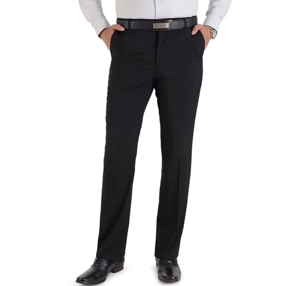 Pantalón de vestir Yale Regular Fit Cintura ajustable 0342 Negro