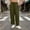 Army Green, variant on Women's Pants Washed Wrinkle Barrel Drawstring Slit Multi Pocket Pants