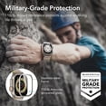 thumbnail image 6 of 2 Pack Armorite Screen Protector for Apple Watch Ultra 3 /Ultra 2 /Ultra (49 mm), Military Grade Protection, Tempered Glass Film with Aluminum Alloy Frame, Keep Original, Titanium, 6 of 9